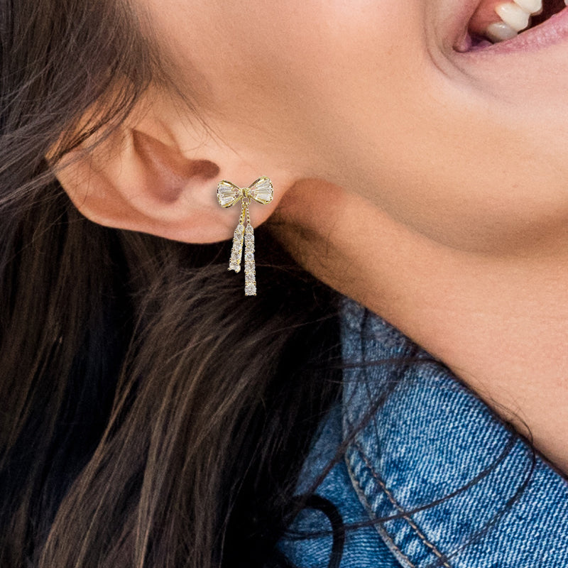 Sommerfugl Rhinestone øreringe