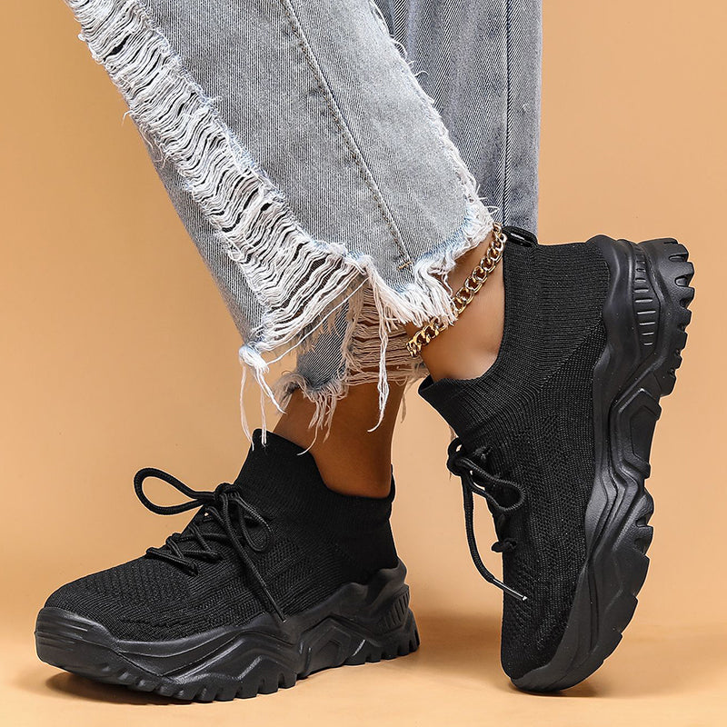 Breathable Flyknit Slip-On Sneakers