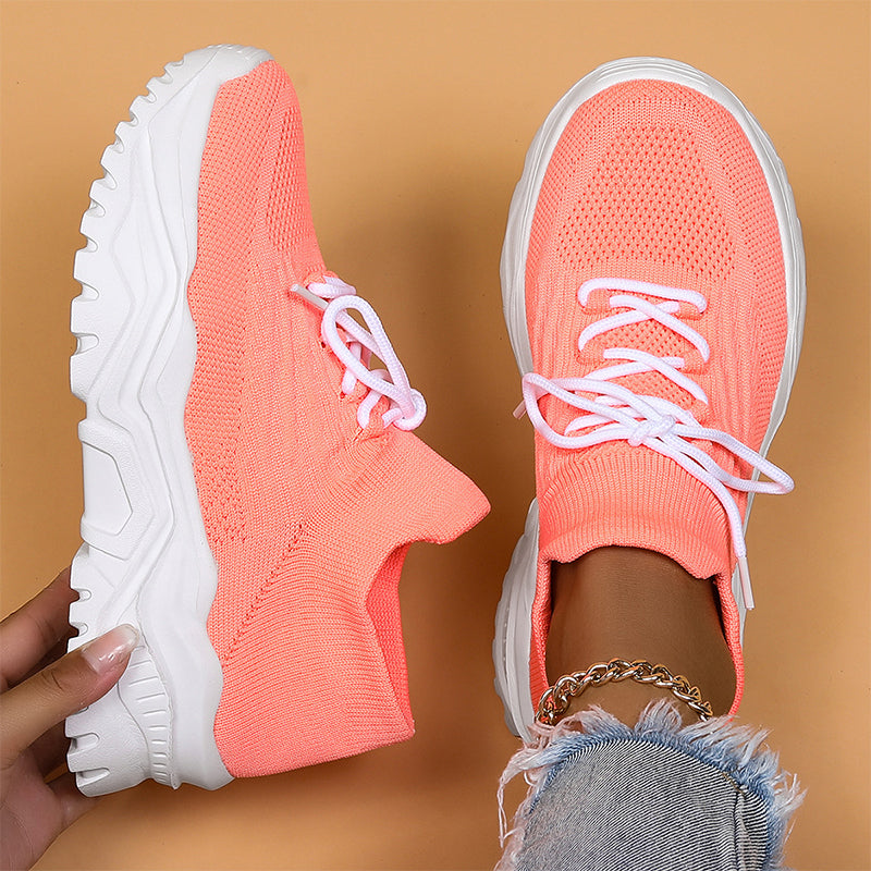 Breathable Flyknit Slip-On Sneakers