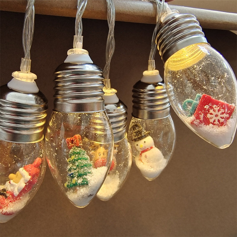 LED lyskæde med søde julemotiver