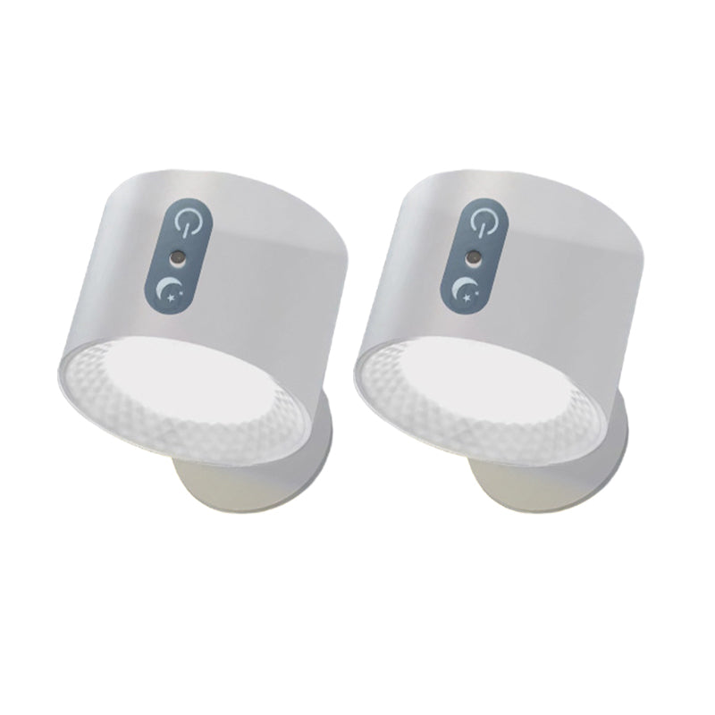 Magnetic charging double head wall lamp with remote control