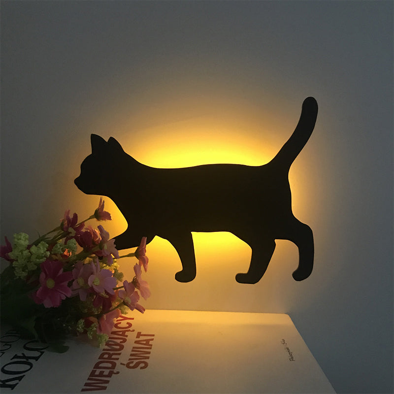 Kattesilhuets Natlampe
