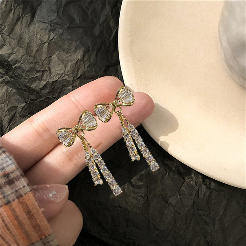 Sommerfugl Rhinestone øreringe