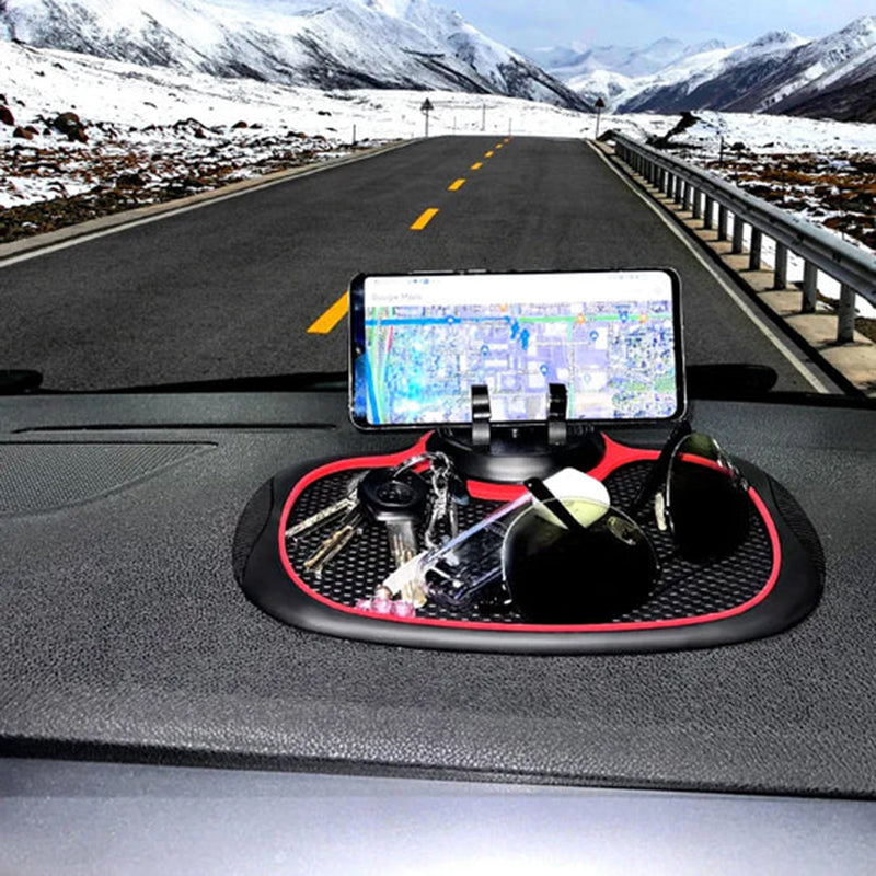 Skridsikker telefonholder med måtte til bilen