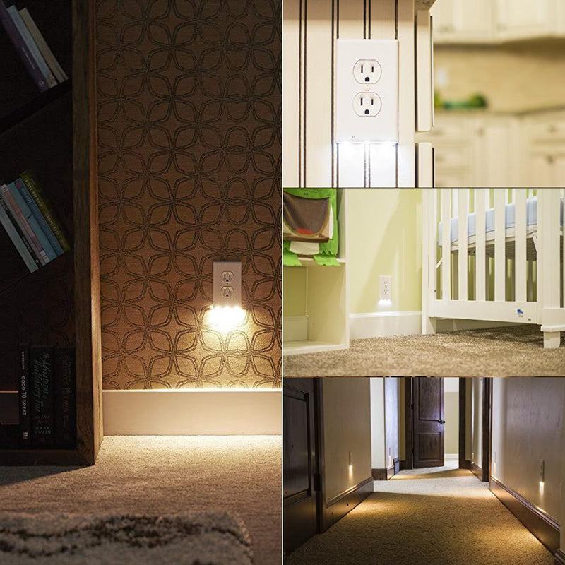 Hirundo Outlet vægplade med LED-natlys