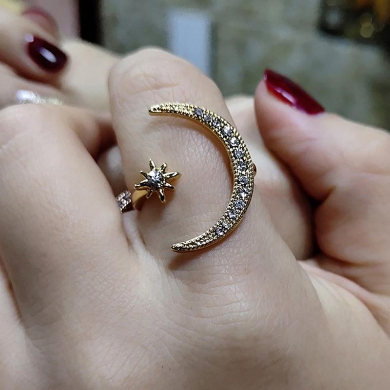 Måne & stjerne ring