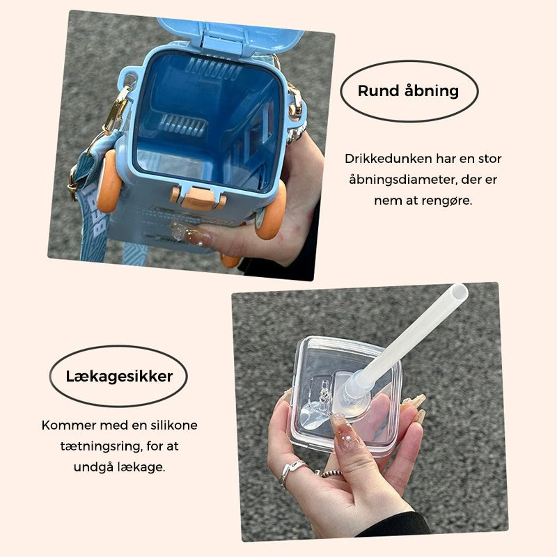Praktisk drikkedunk i busform