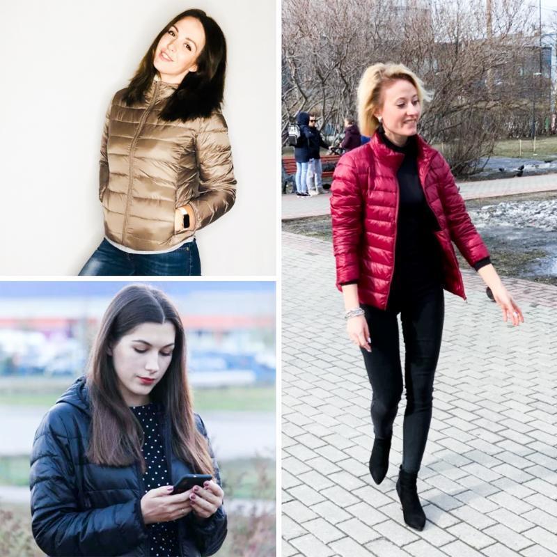 Ultralette dunjakke med andedun