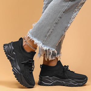 Breathable Flyknit Slip-On Sneakers