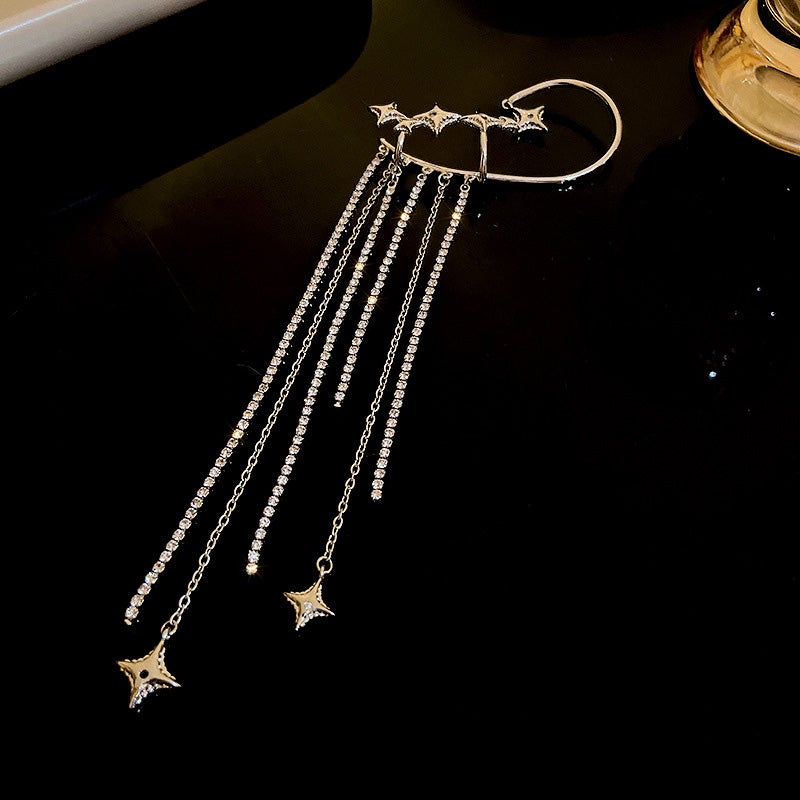 Shiny Star Tassel Øreringe