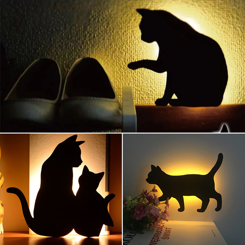 Kattesilhuets Natlampe