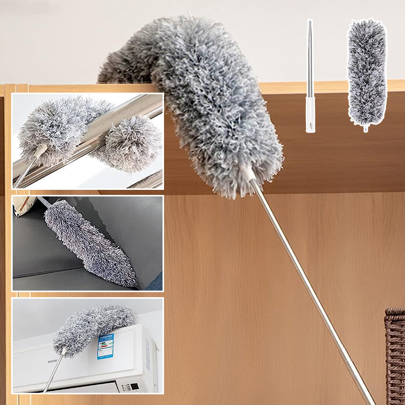 Teleskopisk vaskbar buet mikrofiber støvekost