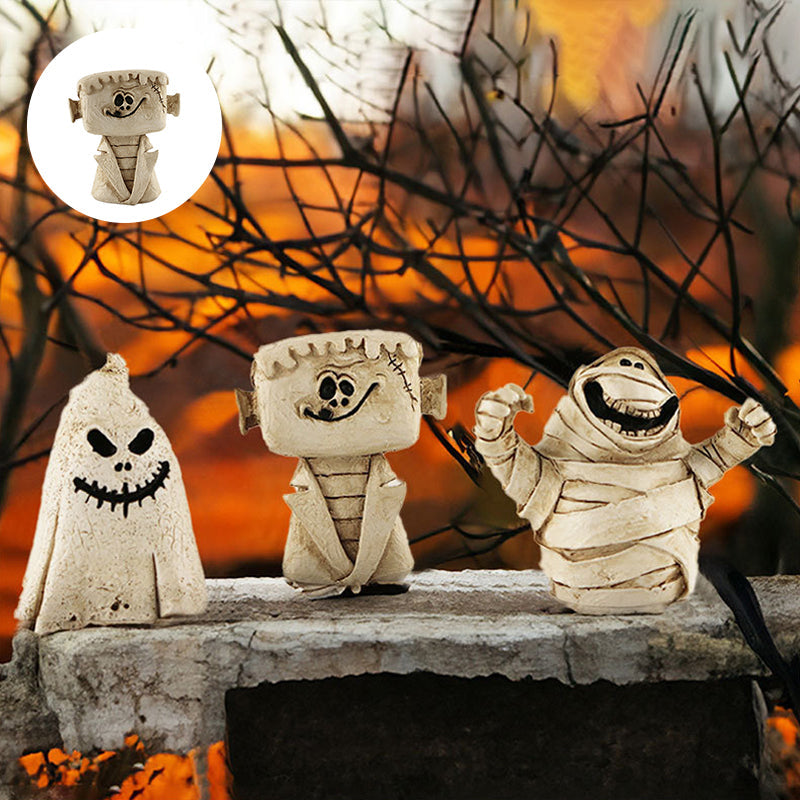Halloweendekoration | Græskarhoved- eller spøgelsesfigurer