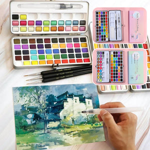 Transportabelt akvarelfarvesæt