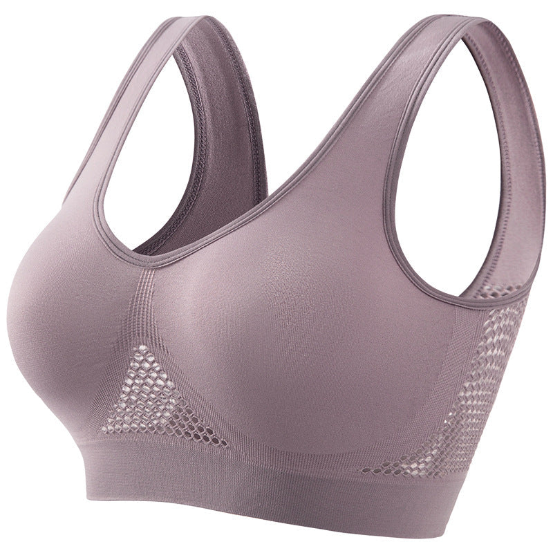 Åndbar sports-bh i mesh
