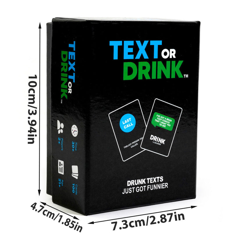 Text or drink - Kort drukspil til fester
