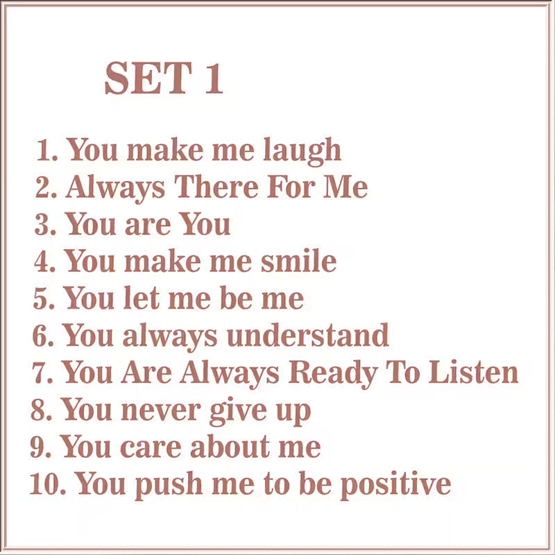 "Reasons Why You Are My Friend" Venskabsgave