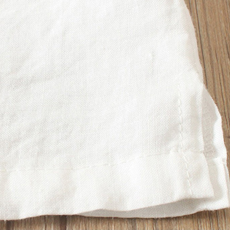 Ensfarvet Kortærmet Sommer T-shirt med Rund Hals