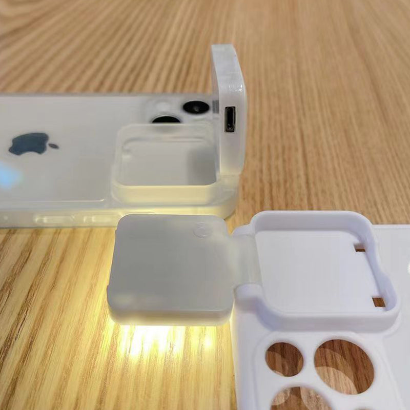 iPhone cover with built-in rechargeable light