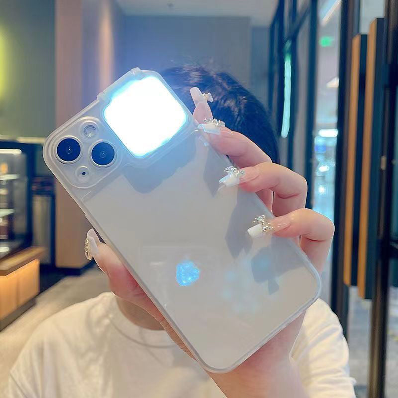 iPhone cover with built-in rechargeable light
