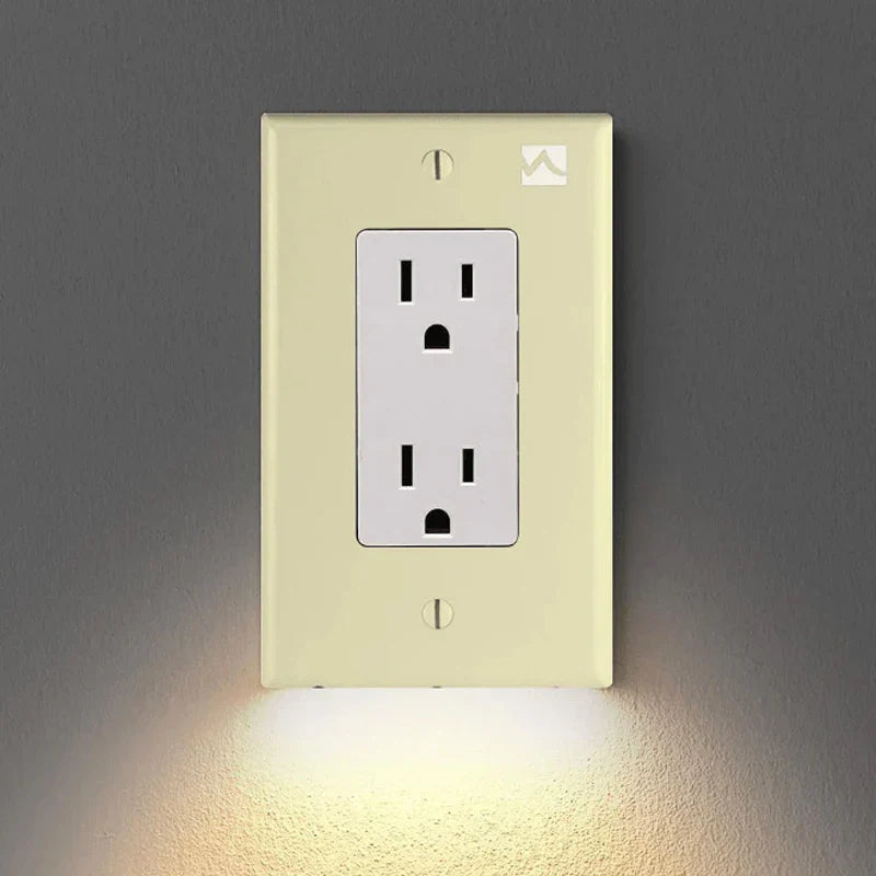 Hirundo Outlet vægplade med LED-natlys