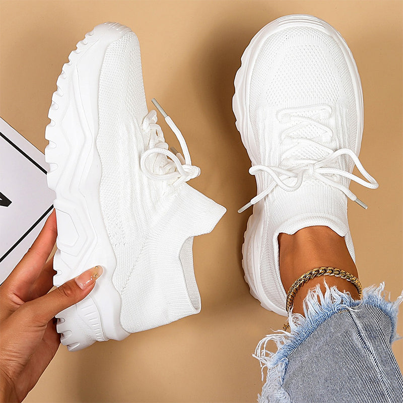 Breathable Flyknit Slip-On Sneakers