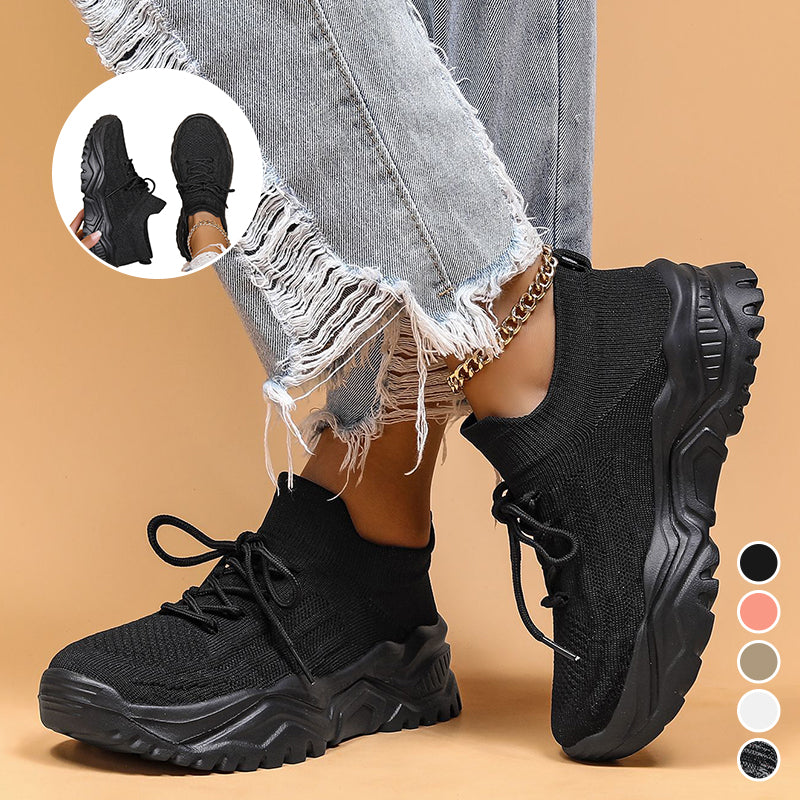 Breathable Flyknit Slip-On Sneakers