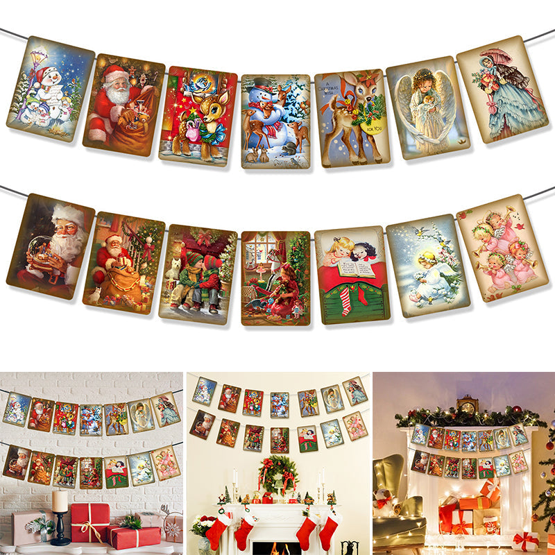 Julebanner i vintage-stil