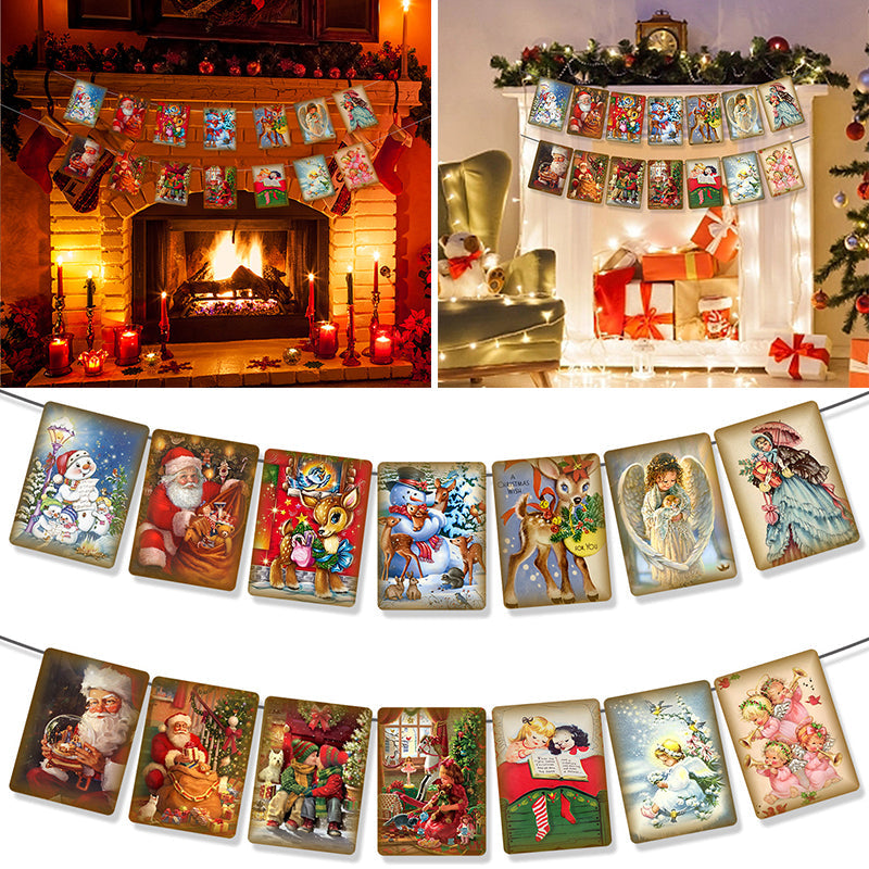 Julebanner i vintage-stil