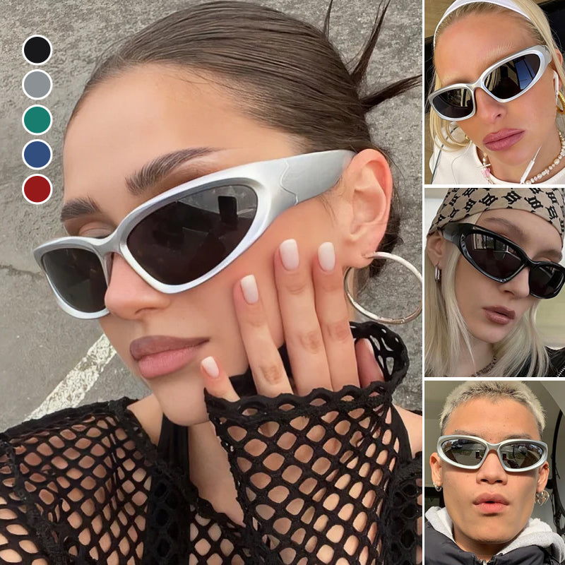 Trendy futuristiske Y2K solbriller