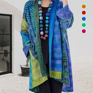 Langærmet bomuldstrøje med krøllejakke