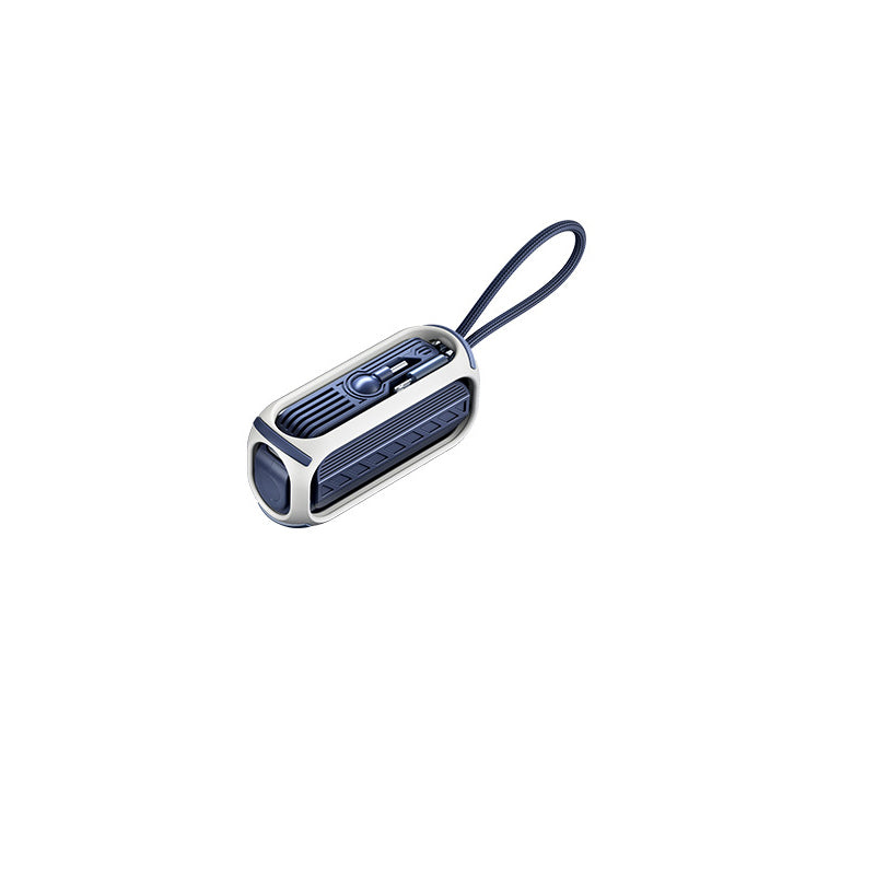 Hurtigopladende roterende powerbank med indbygget kabel