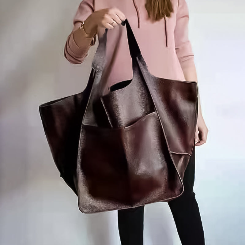 Kvinder Oversize Weekender læder håndtasker